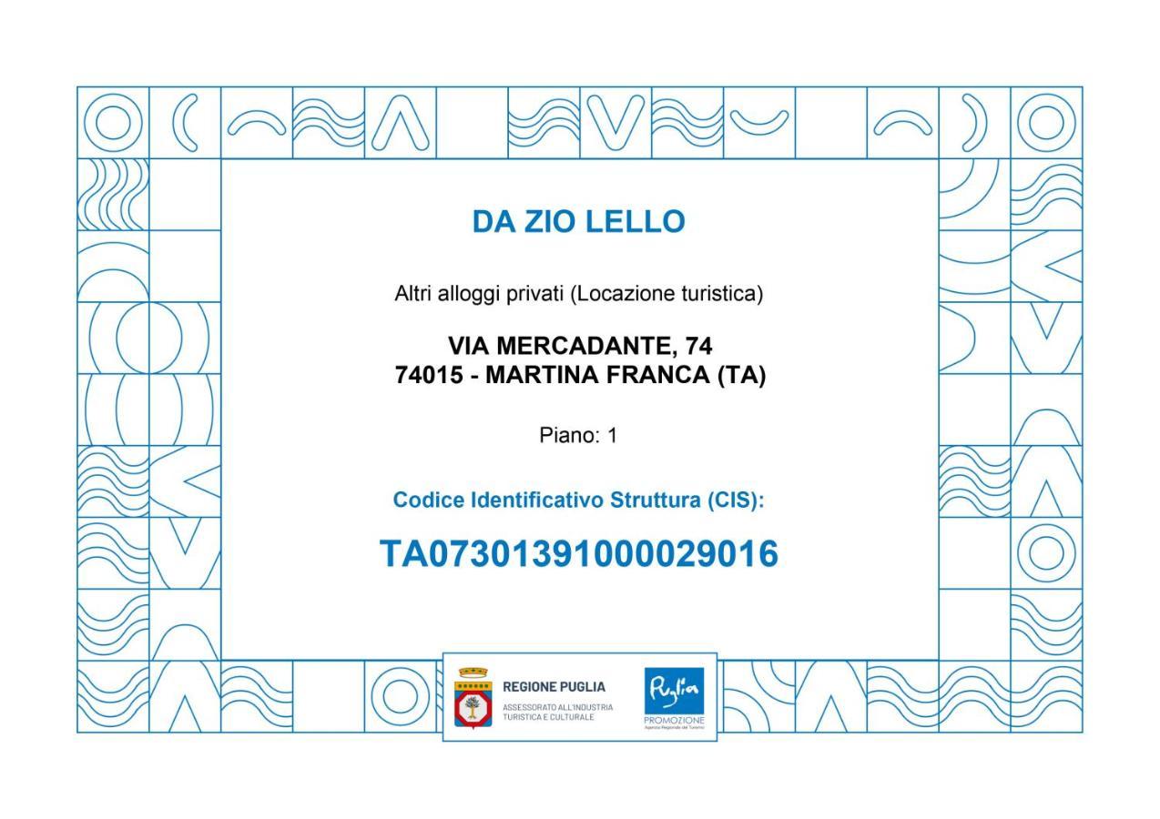 Apartamento Da Zio Lello Martina Franca Exterior foto